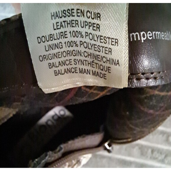 Blondo Leather Waterproof Snake Print Ankle Boots Zip Up Size 7.5 Impermeable - Picture 14 of 15